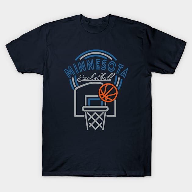 Neon Minnesota Basketball T-Shirt by MulletHappens